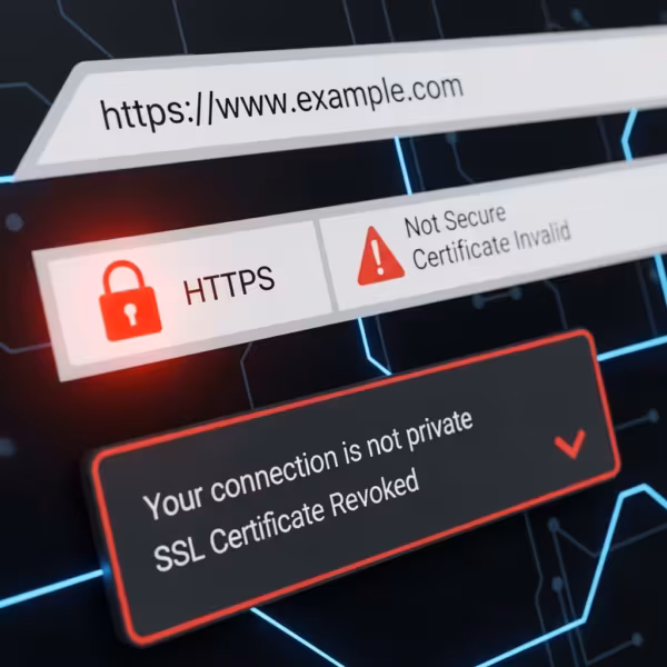 Ошибка сертификата TLS на сайте с названием example.com