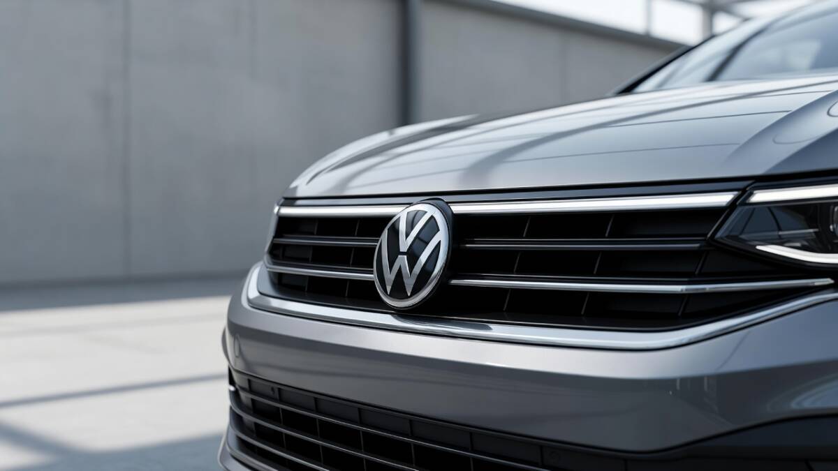 Передняя часть автомобиля Volkswagen с логотипом