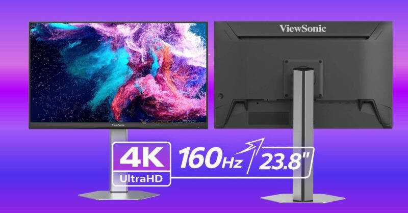 Монитор ViewSonic VX24G26J-4K спереди и сзади