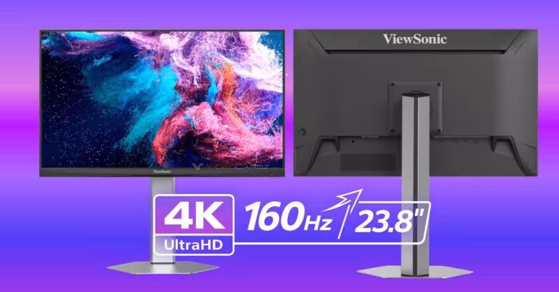 Монитор ViewSonic VX24G26J-4K спереди и сзади