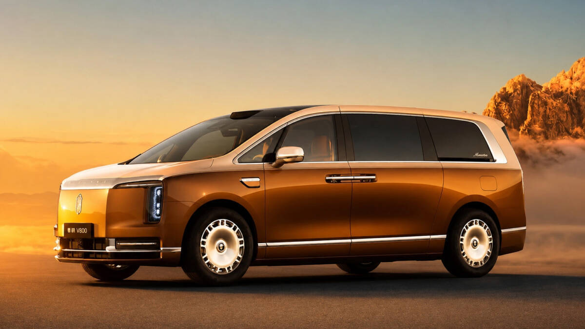 Минивэн Maextro V800 на фоне заката