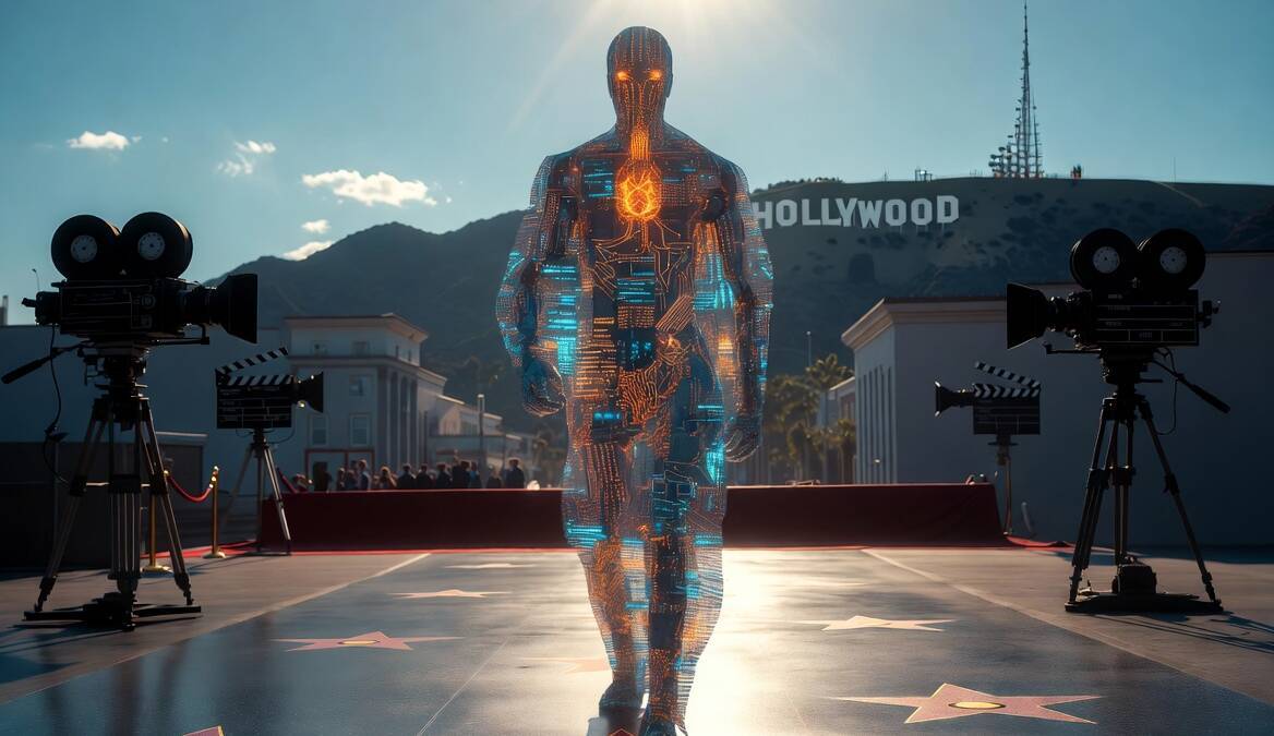 Гуманоидный робот из цифровых элементов Hollywood