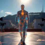 Гуманоидный робот из цифровых элементов Hollywood