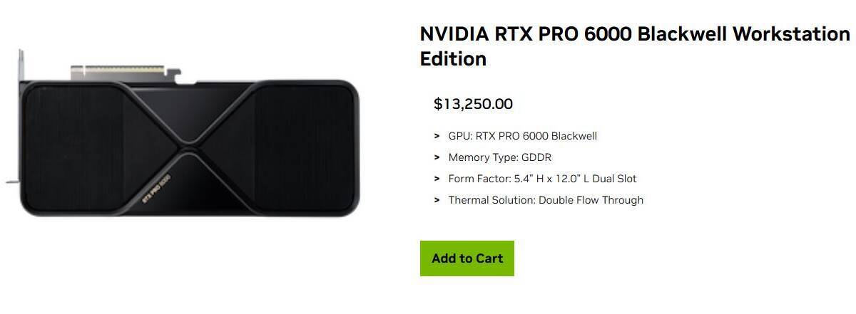 Видеокарта NVIDIA RTX PRO 6000 Blackwell в черном корпусе