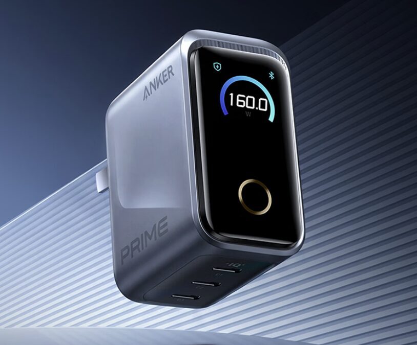 Зарядное устройство Anker Prime 160 Вт дисплей