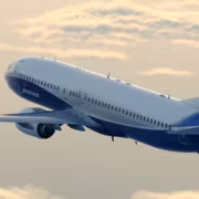 Самолет Boeing 737 с пластинами для экономии топлива авиация