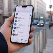 Мобильный телефон с приложением Мессенджер Max