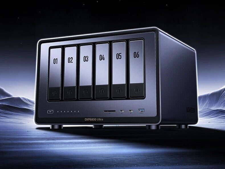 Ugreen DXP6800 Ultra NAS устройство с 6 отсекоми