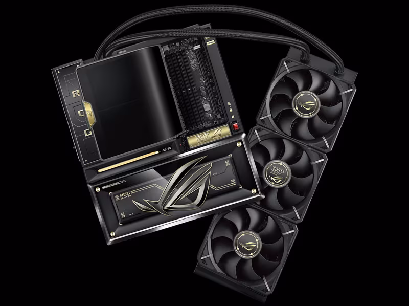 Комплект охлаждения ASUS ROG, включает радиатор и вентиляторы