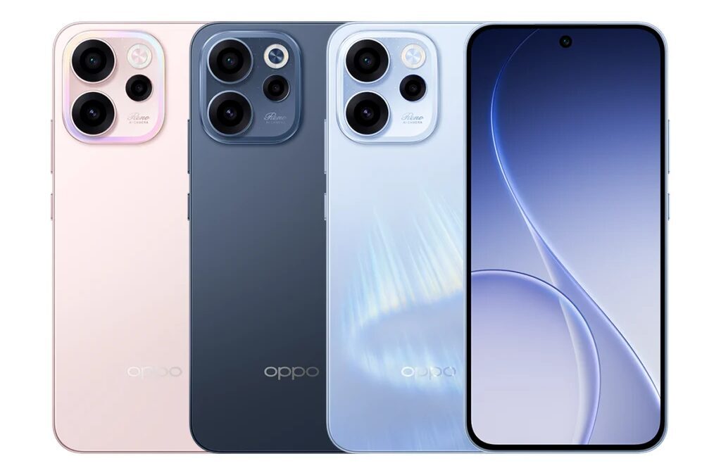 Операционный телефон Oppo Reno 15A в четырех цветах