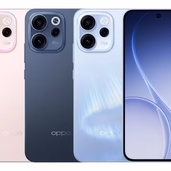 Операционный телефон Oppo Reno 15A в четырех цветах