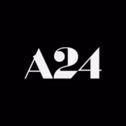Логотип A24 на черном фоне