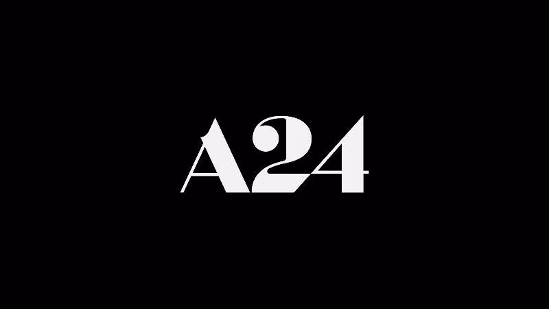 Логотип A24 на черном фоне