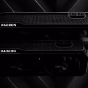 Две видеокарты Radeon RX 9070 XT в темном стиле