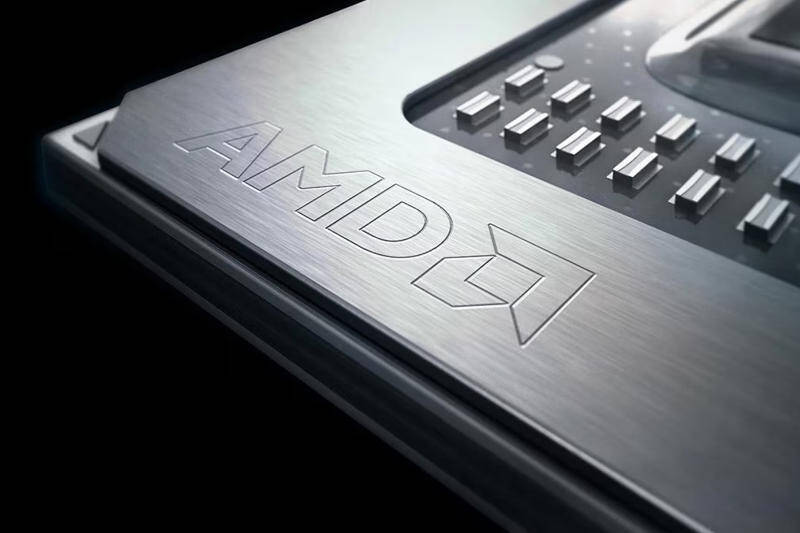 Планшет AMD с интерьером платы процессора Ryzen 9000