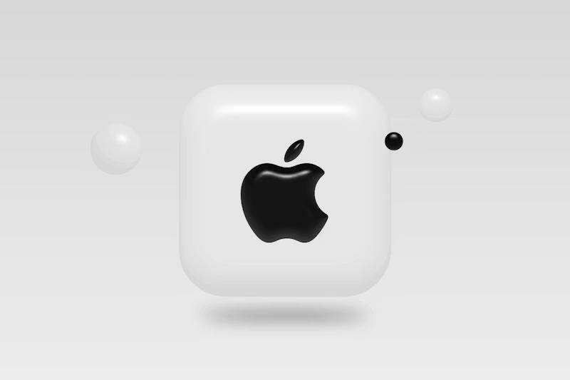 Иконка AirPods с логотипом Apple и облаками