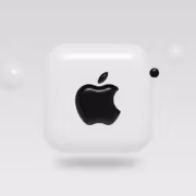Иконка AirPods с логотипом Apple и облаками