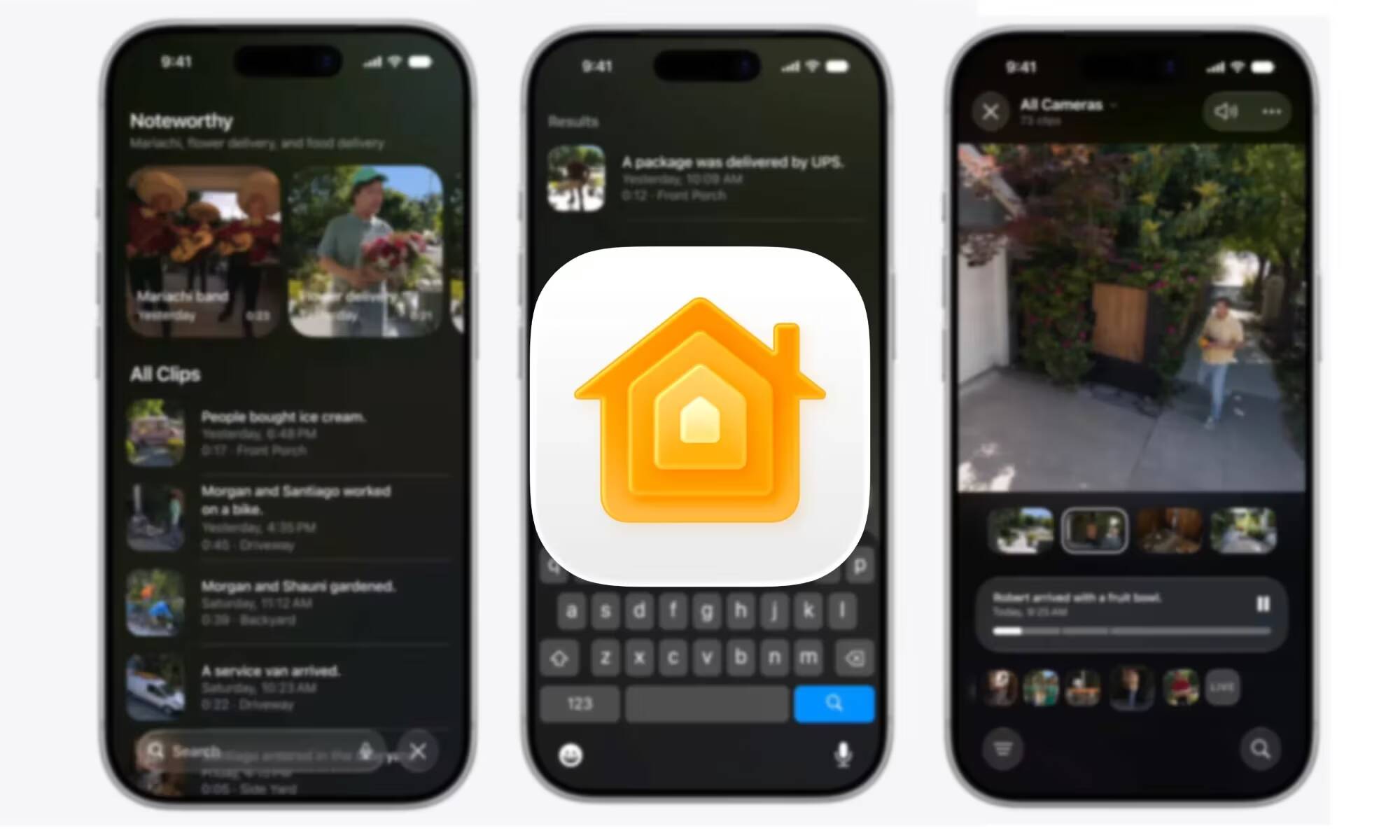 Экран iPhone с интерфейсом поиска и фото. iOS 27