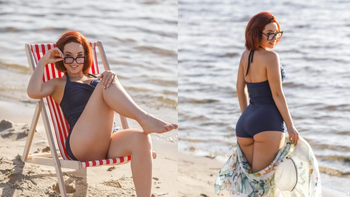 Мама Дяди Федора из «Простоквашино» отдыхает в Сочи Анна Шаховская в купальнике на пляже
