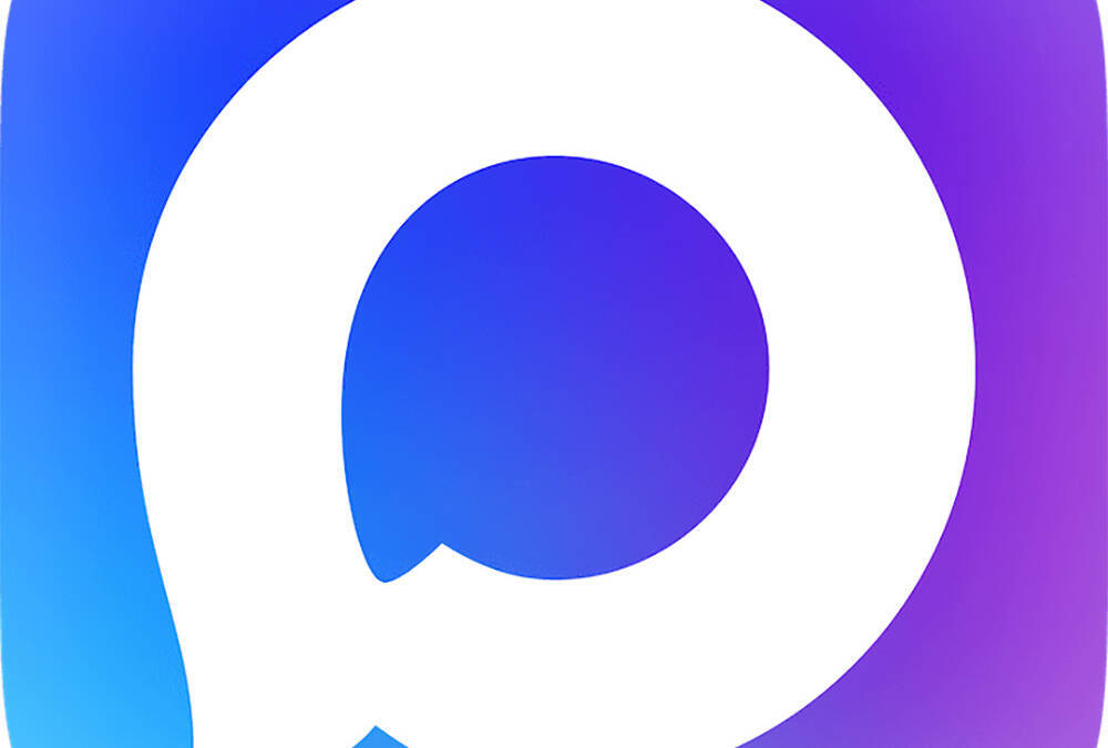 Логотип на синем градиентном фоне для WhatsApp