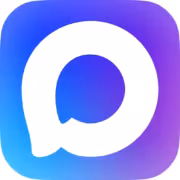 Логотип приложения Max для iPhone на фоне градиента