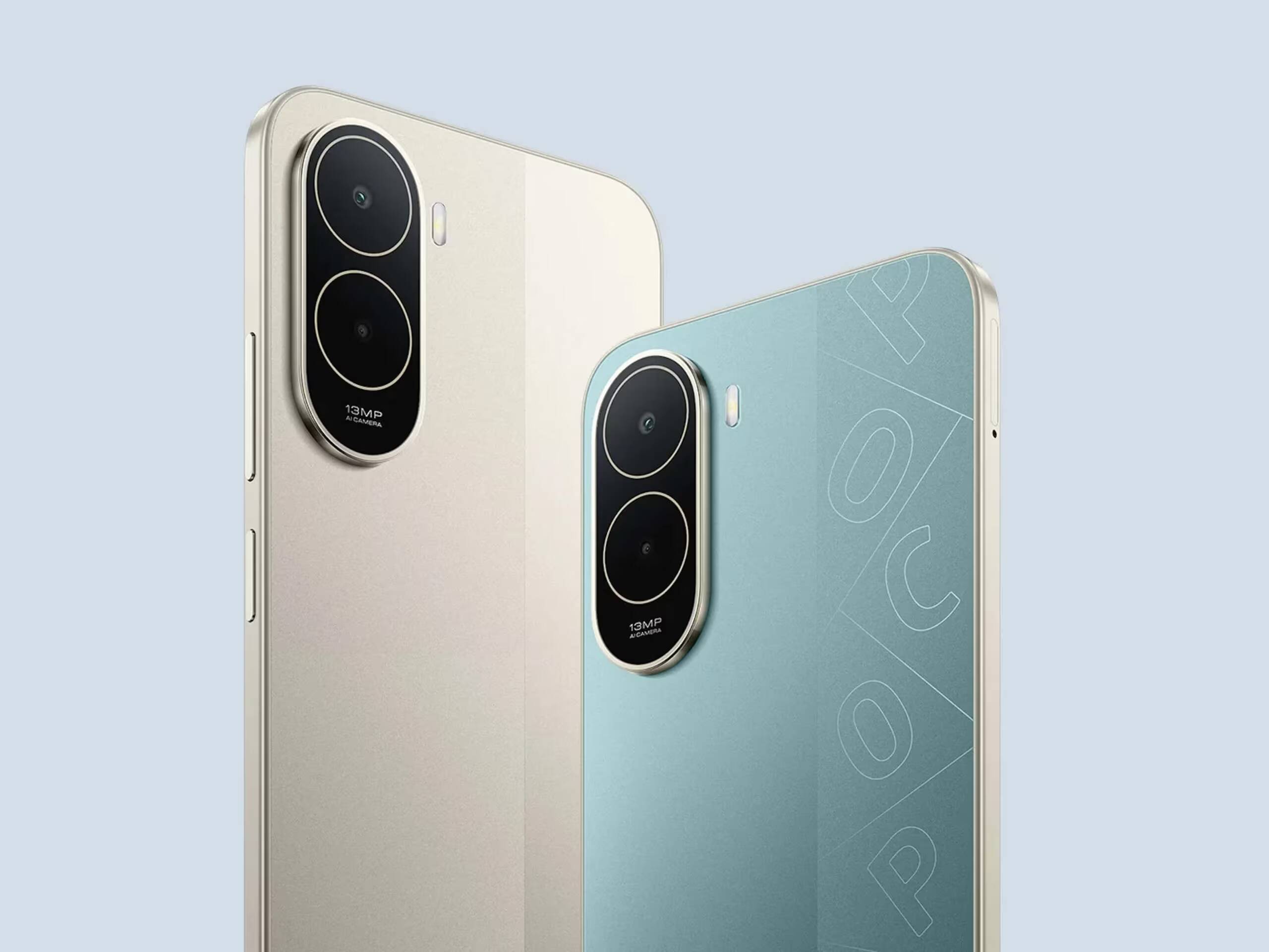 Модели смартфонов Poco C81 Pro, два устройства показывают задние стороны