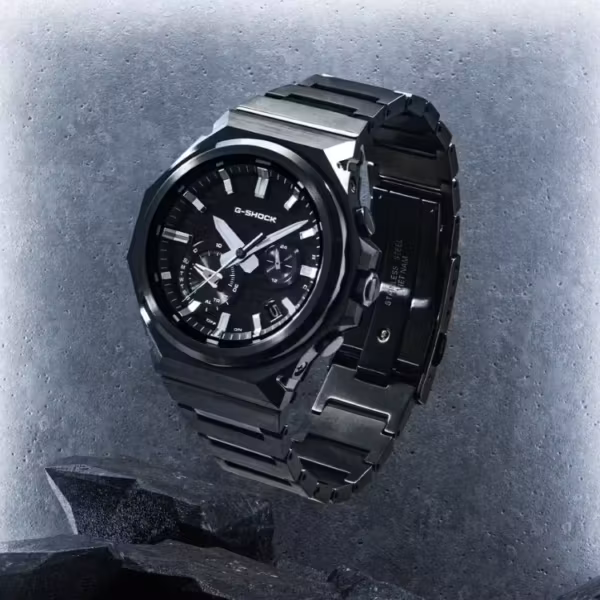Черные стальные часы G-Shock G-Steel с аналоговым дисплеем