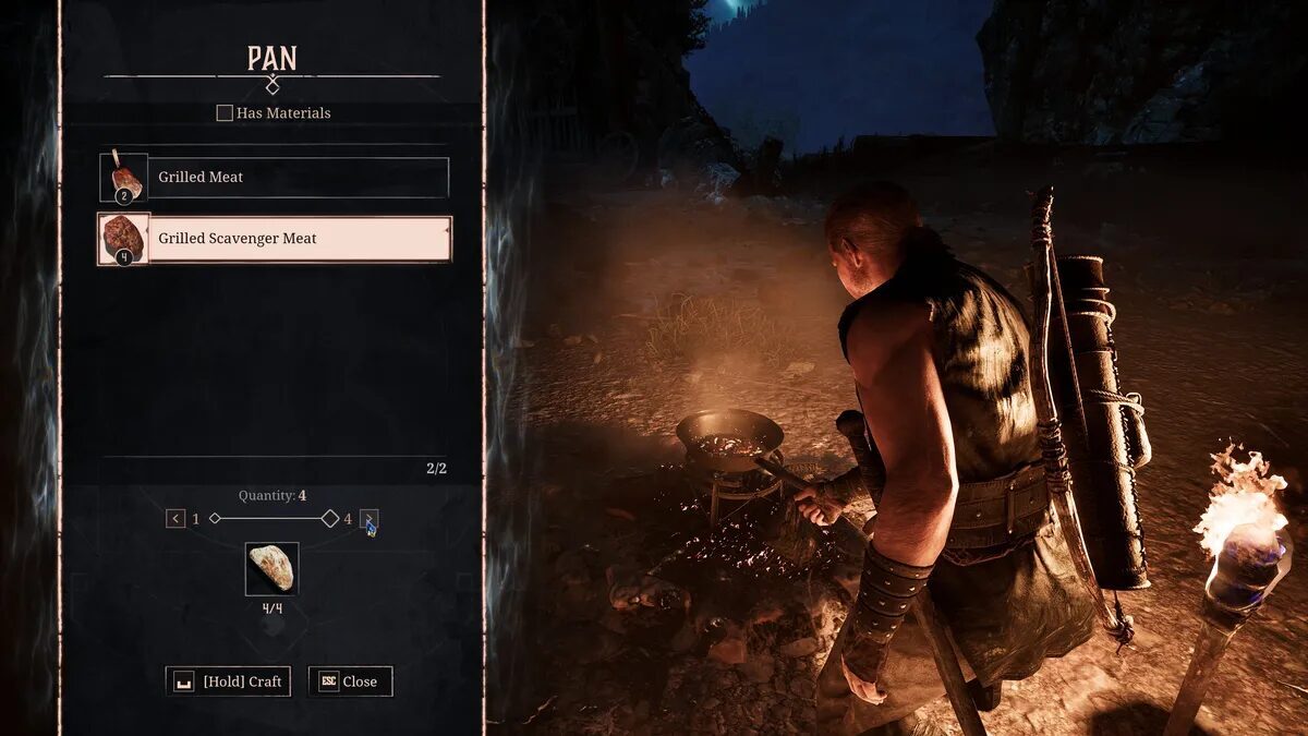 Инвентарь для крафта в Gothic Remake для приготовления мясных блюд