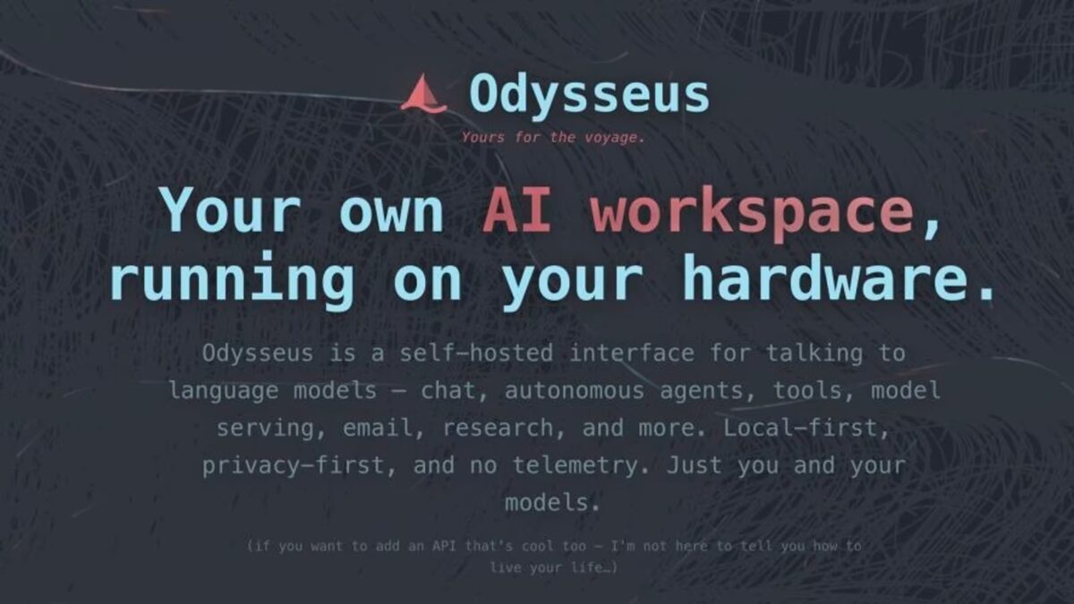 экран интерфейса Odysseus с описанием функций ИИ