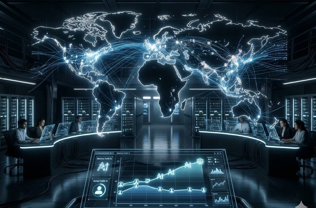 Международная карта мира с линиями соединений Cloudflare