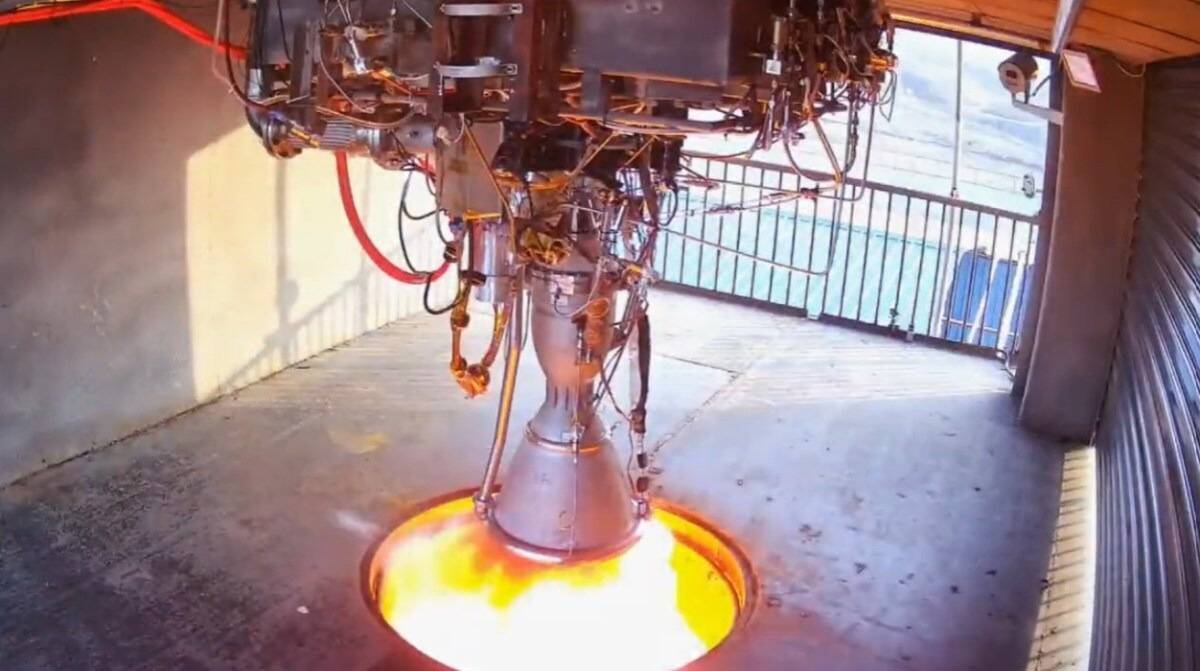 Двигатель ракеты Jinhua-1 во время испытания Spark Space