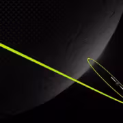 Ракета и спутник Puma Rocket Lab в космосе
