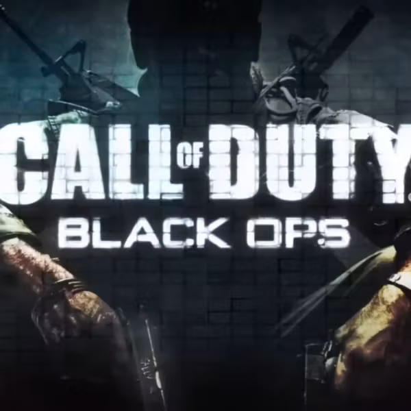 Силуэт солдата с оружием и шлемом, логотип Call of Duty Black Ops