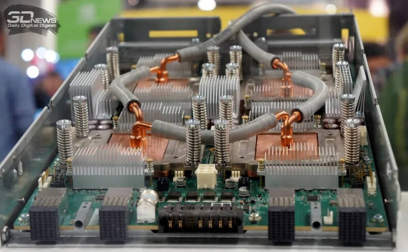 Жидкостное охлаждение ЦОД Nvidia с медными трубками
