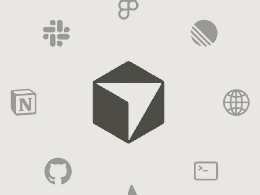 Логотип Block в центре окружён иконками офисных приложений