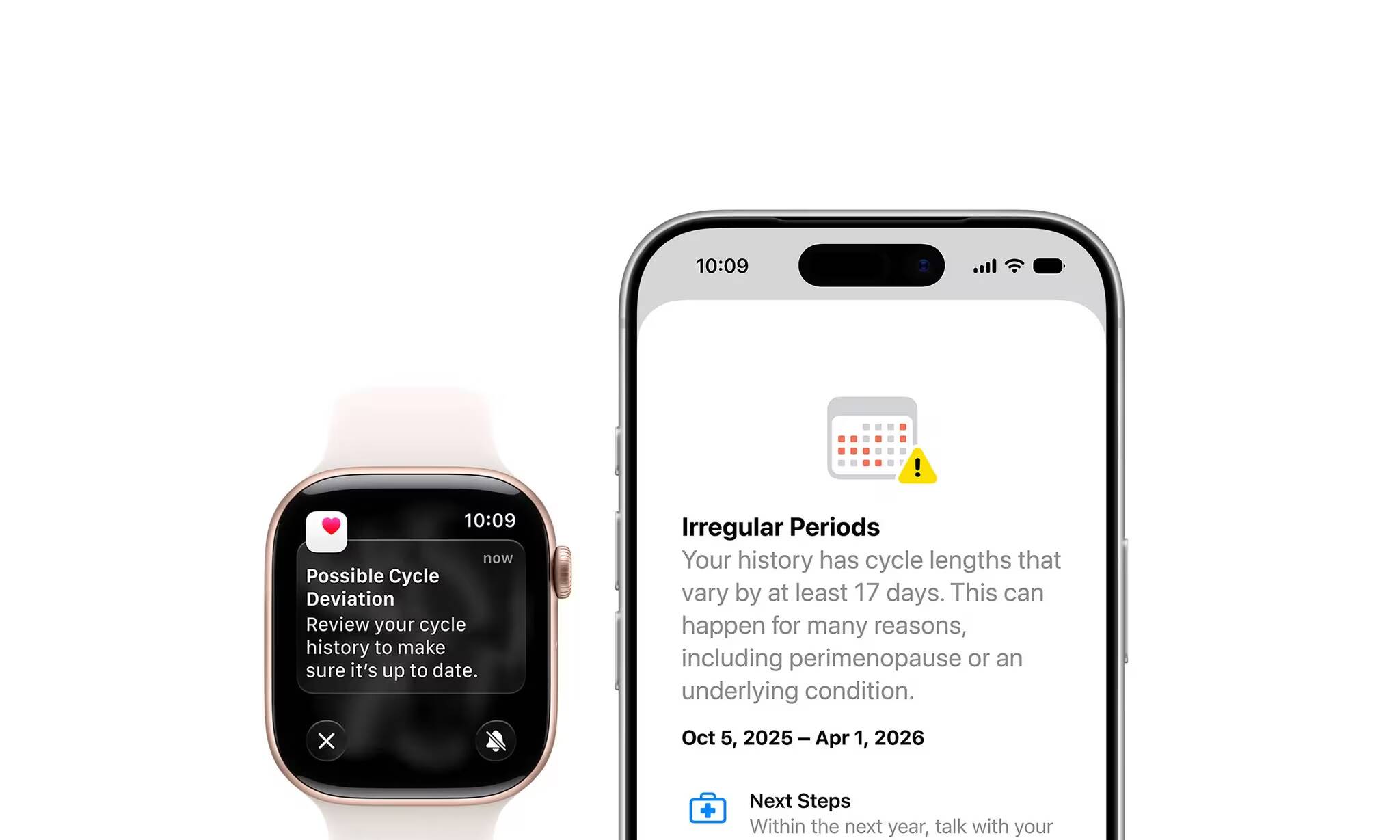Apple Watch Series 9 и iPhone с приложением Health