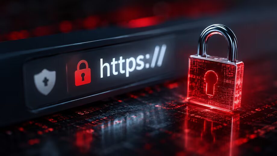Иконка замка и HTTPS в браузере, знак блокировки SSL-сертификата, сайт с HTTPS, изображение защиты данных