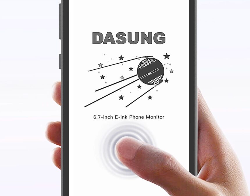 Электронный дисплей DASUNG 6,7 дюйма на смартфоне