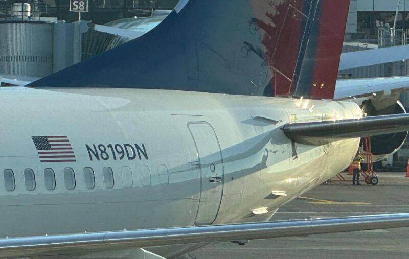 Самолет Boeing 737 с каплями для экономии топлива Delta