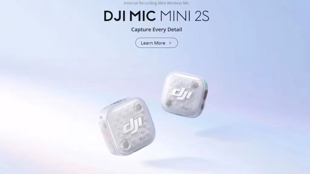 Два мини микрофона DJI Mic Mini 2S в прозрачных корпусах