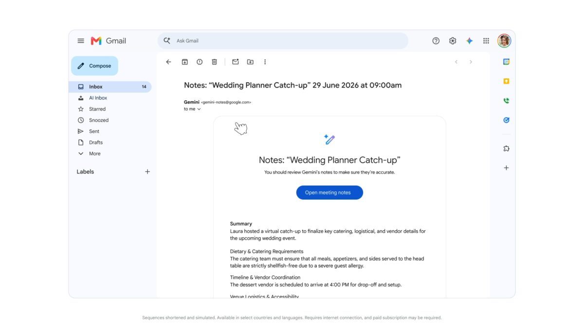 Google добавила в Google Meet ИИ-конспекты Gemini