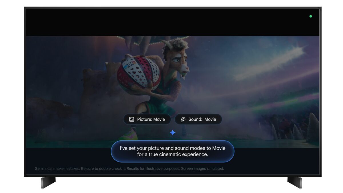 ТВ TCL с Gemini и Google TV на экране