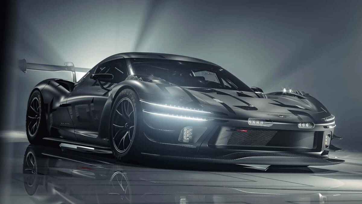 Гоночный концепт Genesis Magma GT3 черный автомобиль
