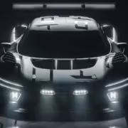 Гоночный концепт Genesis Magma GT3 в темной обстановке