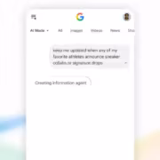 Экран смартфона Google с чатом и поиском AI Ultra