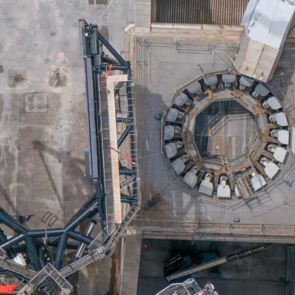 Вид сверху стартовая площадка Starship Техасская запусковая площадка