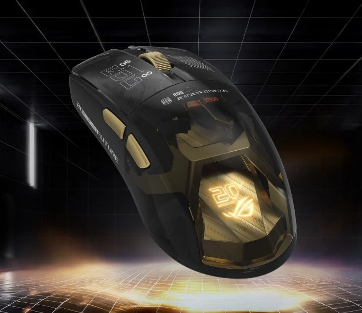 Игровая мышь ASUS ROG Harpe II Extreme Edition 20 в космическом стиле