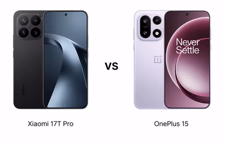 Сравнение Xiaomi 17T Pro и OnePlus 15 фитилы