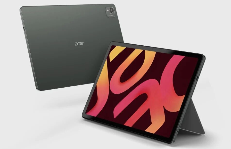 Планшет Acer Iconia Duo с двумя экранами и чёрным корпусом