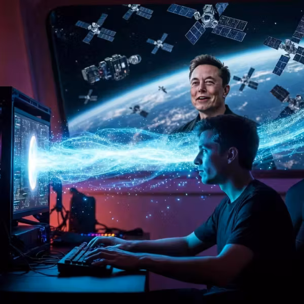 мужчина за компьютером со Spektrum Starlink V3